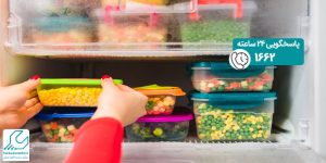 چیدن مواد غذایی در یخچال ساید بای ساید